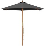  Vrtni suncobran Ø 210 x 237 cm Čvrsto drvo eukaliptusa Antracit | shoptok.hr