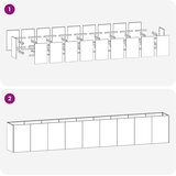 Vrtna saksija Crna 360 x 40 x 60 cm Čelična vrata | shoptok.hr