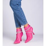 Gemre Pink stiletto ankle boots decorated with rhinestones Fantagaro | Shoptok.si
