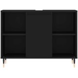 vidaXL Kopalniška omarica črna 80x33x60 cm inženirski les | Shoptok.si