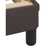  Okvir kreveta s LED svjetlima tamnosmeđi 90 x 190 cm od tkanine | shoptok.hr