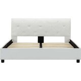 vidaXL Posteljni okvir belo umetno usnje 120x200 cm | Shoptok.si