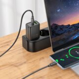 hoco. polnilec N61 GaN PD 20W USB-A, Type C s kablom Type C na Type C - bel | Shoptok.si