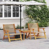  Vrtni namještaj 2 pcs Bež 67 x 78 x 73 cm Čvrsto drvo akacije u