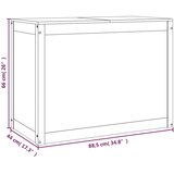 vidaXL Zaboj za perilo siv 88,5x44x66 cm trdna borovina | Shoptok.si