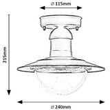  Brilagi - Spoljna plafonska svetiljka MOLDE 1xE27/60W IP44 crna | Eponuda.com