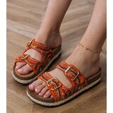 Gemre Orange ethnic sandals with buckles on the straps Zebrina | shoptok.hr
