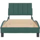  Posteljni okvir z vzglavjem temno zelen 80x200 cm žamet, (21081458) | Shoptok.si