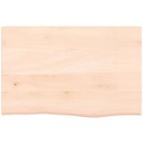 vidaXL Stenska polica 60x40x2 cm neobdelana trdna hrastovina | Shoptok.si