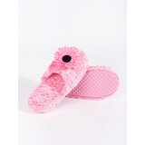Shelvt Pink children's slippers with a decorative flower Cene