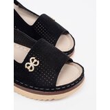 GOODIN Openwork soft sandals black | Shoptok.si