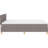  LED Box Spring Krevet Sivo-smeđa 160 x 200 cm tkanina | shoptok.hr