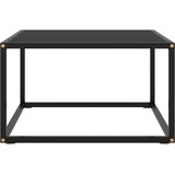 vidaXL stolić za kavu crni s crnim staklom 60 x 60 x 35 cm | shoptok.hr