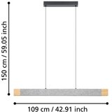 Eglo 390386 - prigušiva viseći luster na sajli vallelado LED/22,2W/230V 3000K | Eponuda.com