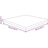  Četvrtasta stolna ploča smeđa 50x50x2,5 cm tretirana hrastovina | shoptok.hr