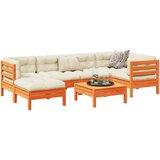  7-dijelni set vrtnih sofa s jastucima voštano smeđi od borovine | Eponuda.ba