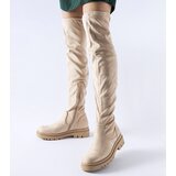 Gemre Beige flat over-the-knee boots Milwake | shoptok.hr