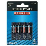 BAUHAUS Baterija Power FR6 (AA, Litij-železov sulfid, 1,5 V, 4 kos) | Shoptok.si