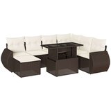 vidaXL 8-dijelni set vrtnih sofa s jastucima smeđi od poliratana | shoptok.hr