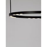 Nova Luce Mat crna LED viseća svjetiljka aluminijska s mogućnosti zatamnjivanja ø 60 cm Lunette – | shoptok.hr