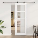 vidaXL Drsna vrata z kompletom strojne opreme "ORKDAL" Bela 73.5x211 cm | Shoptok.si