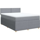  Krevet s oprugama i madracem svjetlosivi 140x190 cm od tkanine | shoptok.hr