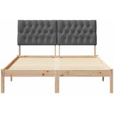  Krevetni okvir s tapiciranim uzglavljem Smeđa 135 x 190 cm | shoptok.hr