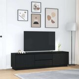 vidaXL TV ormarić s LED svjetlima crni hrast 193,5x41x50 cm | shoptok.hr