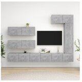  7-dijelni set TV ormarića siva boja betona od iverice | shoptok.hr