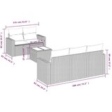 vidaXL 6-dijelni set vrtnih sofa od poliratana s jastucima smeđi | shoptok.hr