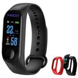 Kedo pametna zapestnica K-M3, črna + rdeč pašček | Shoptok.si