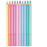  BOJE DRVENE 10 BOJA METALNA KUTIJA SPARKLE JUMBO FABER CASTELL 210910 | Shoptok.si