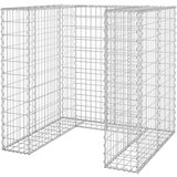 vidaXL Gabionska stena za koš za smeti pocinkano jeklo 110x100x110 cm | Shoptok.si