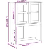  Gornji dio za komodu VIGO bijeli 78x30x100 cm masivna borovina | shoptok.hr