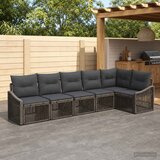  Sjedeća garnitura za vrt 6 kom. Siva poliratan 62 x 62 x 70 cm | shoptok.hr