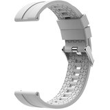 INF Beli silikonski pašček za uro Huawei GT - 22 mm srebrna zaponka, (22064061) | Shoptok.si