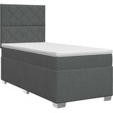  Boxspring krevet s madracem Tamnosiva 90 x 190 cm Tkanina | shoptok.hr