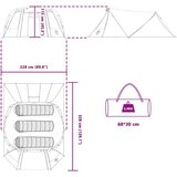  Tunelski šotor s streho Siva in oranžna 328 x 228 x 115 cm, (5000091155) | Shoptok.si