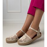 D/CEO Beige perforated espadrille sandals Santos | shoptok.hr