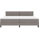  Krevet s opruga kutije Sivo-smeđa 200 x 200 cm tkanina | shoptok.hr