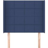  Vzglavje z ušesi modro 83x16x118/128 cm blago, (20952387) | Shoptok.si