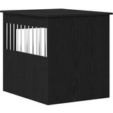 vidaXL Pohištvo za pasji boks črn hrast 80x64,5x71 cm inženirski les | Shoptok.si