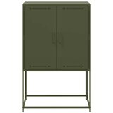  Visoka komoda maslinastozeleni 68,5x38,5x107 cm čelična | shoptok.hr