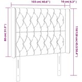  LED uzglavlje tamnozeleno 103x16x118/128 cm baršunasto | shoptok.hr