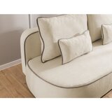 Ropez Bež/smeđe-siva baršunasti sklopiva/s prostorom za odlaganje sofa 210 cm Saga – | shoptok.hr