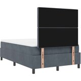 vidaXL Box Spring Krevet s Madracem Tamno Siva 120x200 cm Baršun | shoptok.hr