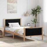  Okvir kreveta Smeđa i crna 90 x 200 cm Masivna borovina | shoptok.hr