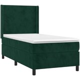 Box spring krevet s madracem tamnozeleni 80 x 200 cm baršunasti | shoptok.hr