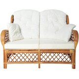 Maison Chic Vrtni kavč - Zunanji kavč dvosed svetlo rjav ratan, (22042057) | Shoptok.si