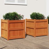 Maison Chic Vrtno cvetlično korito - Cvetlični Lonec 2 kosa voščeno rjava trdna borovina, (21790170) | Shoptok.si